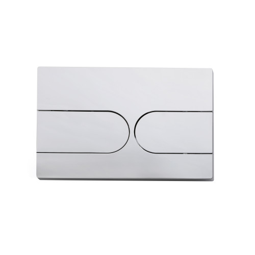 Панель змиву Koer KT-0604-01 240x160x10mm пластикова, закруглена кнопка (колір хром) (KR5323)
