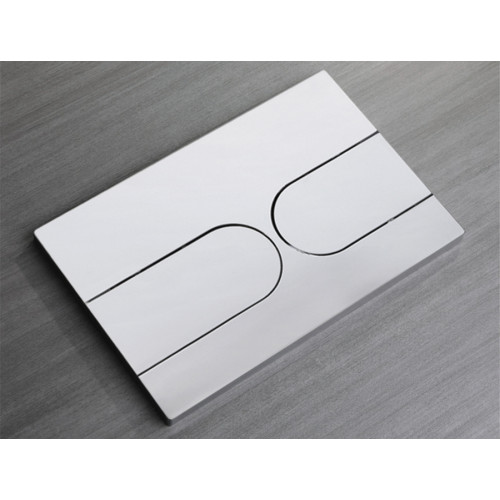 Панель змиву KOER KT-0604-01 240x160x10mm пластикова, кнопка закруглена (колір хром) (KR5323)