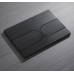 Панель змиву KOER KT-0604-05 240x160x10mm пластикова, кнопка закруглена (колір чорний матовий) (KR5324)