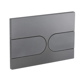 Панель змиву Koer KT-0604-07 240x160x10mm пластикова, закруглена кнопка (колір графіт) (KR5325)