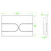 Панель змиву Koer KT-0604-07 240x160x10mm пластикова, закруглена кнопка (колір графіт) (KR5325)