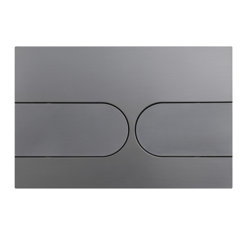 Панель змиву KOER KT-0604-07 240x160x10mm пластикова, кнопка закруглена (колір графіт) (KR5325)