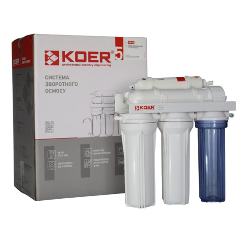Система зворотного осмосу KOER KV-90 5 ступенів, мембрана 75 галон (KR5326)