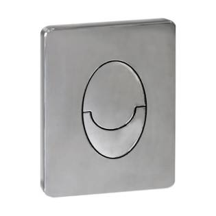 Панель змиву Koer KT-0606-01 157x198x10mm пластикова, закруглена кнопка (колір хром) (KR5342)