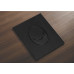 Панель змиву Koer KT-0606-05 157x198x10mm пластикова, закруглена кнопка (колір чорний матовий) (KR5343)