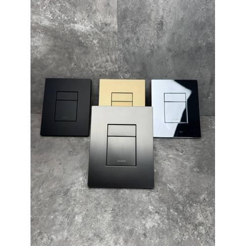 Панель змиву KOER KT-0607-01 157x198x3mm пластикова, кнопка квадратна (колір хром) (KR5344)