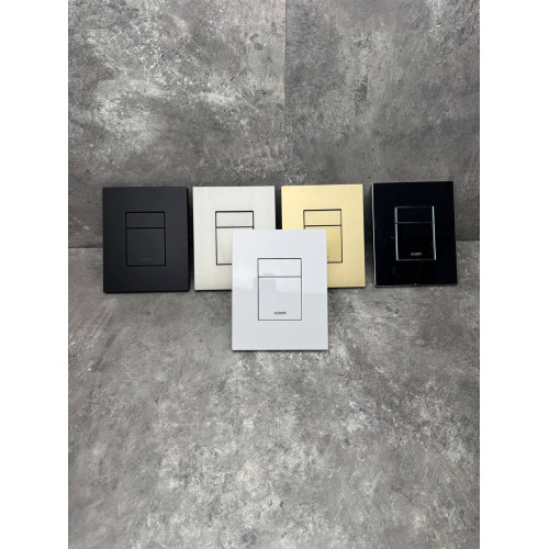 Панель змиву KOER KT-0607-01 157x198x3mm пластикова, кнопка квадратна (колір хром) (KR5344)