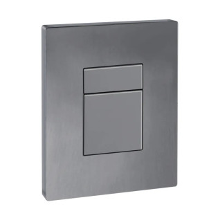 Панель змиву Koer KT-0607-07 157x198x10mm пластикова, квадратна кнопка (колір графіт) (KR5345)
