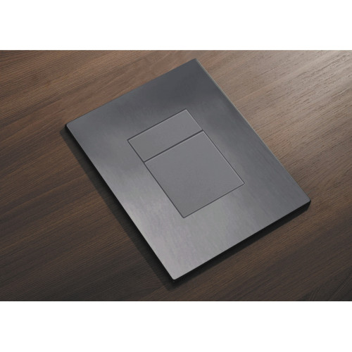 Панель змиву Koer KT-0607-07 157x198x10mm пластикова, квадратна кнопка (колір графіт) (KR5345)