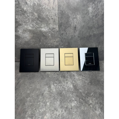 Панель змиву KOER KT-0607-07 157x198x3mm пластикова, кнопка квадратна (колір графіт) (KR5345)