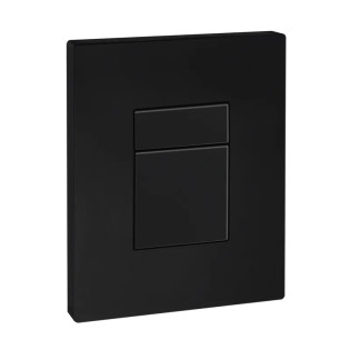 Панель змиву Koer KT-0607-05 157x198x10mm пластикова, квадратна кнопка (колір чорний матовий) (KR5346)