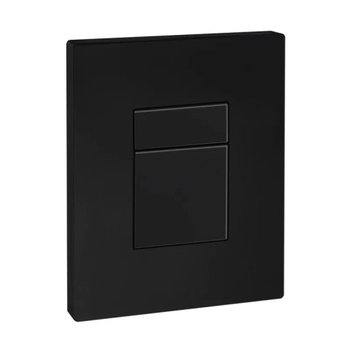 Панель змиву Koer KT-0607-05 157x198x10mm пластикова, квадратна кнопка (колір чорний матовий) (KR5346)