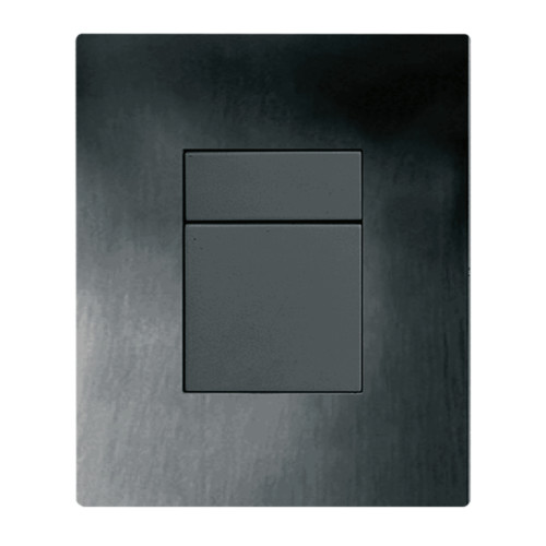 Панель змиву Koer KT-0607-05 157x198x10mm пластикова, квадратна кнопка (колір чорний матовий) (KR5346)