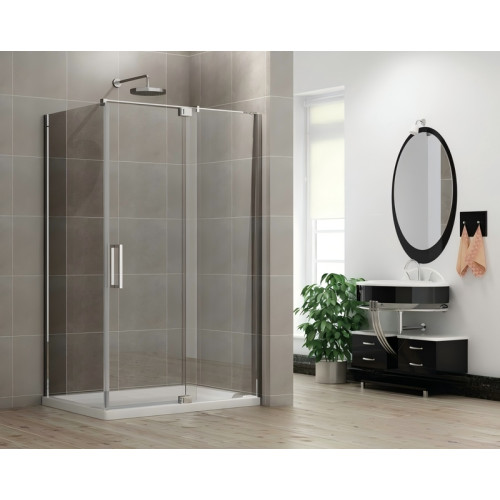 Душова кабіна без піддону Koer SR SC02-100x80x200-TR-01 прозоре скло Easy Clean 8мм, хром (KR5355)