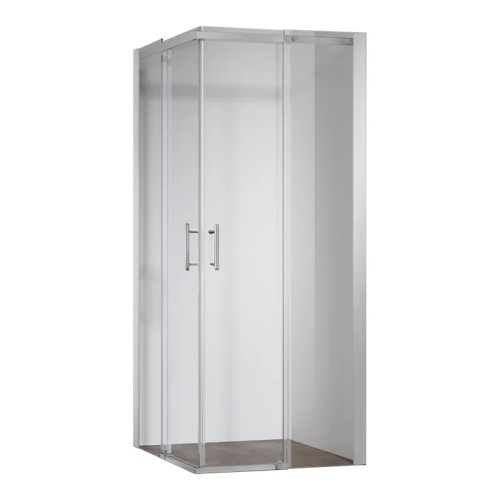 Душова кабіна без піддону Koer SR SC03-100x100x200-TR-01 прозоре скло Easy Clean 6мм, хром (KR5357)