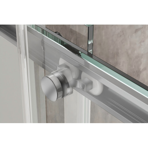 Душова кабіна без піддону Koer SR SC03-100x100x200-TR-01 прозоре скло Easy Clean 6мм, хром (KR5357)