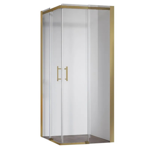 Душевая кабина без поддона Koer SR SC03-90x90x200-TR-12 прозрачное стекло Easy Clean 6мм, матовое золото (KR5358)