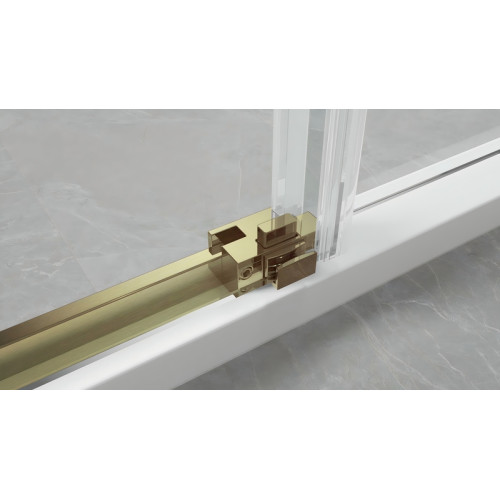 Душевая кабина без поддона Koer SR SC03-90x90x200-TR-12 прозрачное стекло Easy Clean 6мм, матовое золото (KR5358)