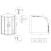 Душова кабіна без піддону Koer SR SC04-90x90x195-TR-01 прозоре скло Easy Clean 5мм, хром (KR5360)