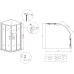 Душова кабіна без піддону Koer SR SC04-90x90x195-TR-07 прозоре скло Easy Clean 5мм, графіт (KR5362)