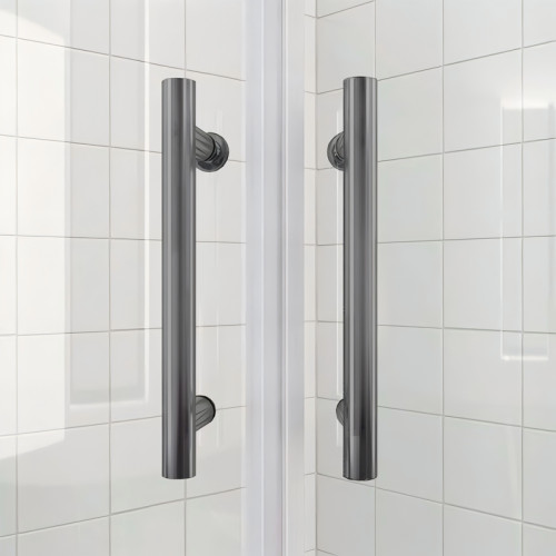 Душова кабіна без піддону Koer SR SC04-90x90x195-TR-07 прозоре скло Easy Clean 5мм, графіт (KR5362)