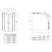 Душова кабіна без піддону Koer SR SC04-90x90x195-TR-07 прозоре скло Easy Clean 5мм, графіт (KR5362)
