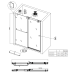 Двері в нішу Koer SR SD06-140x220-TR-01 прозоре скло Easy Clean 8мм, хром (KR5368)