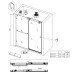 Двері в нішу Koer SR SD06-140x220-TR-07 прозоре скло Easy Clean 8мм, графіт (KR5369)