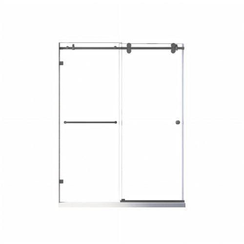 Двері в нішу Koer SR SD06-140x220-TR-07 прозоре скло Easy Clean 8мм, графіт (KR5369)