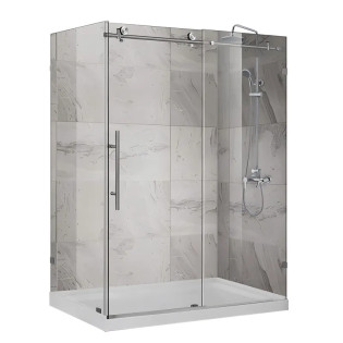 Душова кабіна без піддону Koer SR SC07-120x90x200-TR-01 прозоре скло Easy Clean 8мм, хром (KR5370)