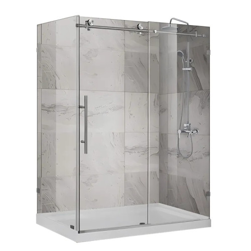 Душова кабіна без піддону Koer SR SC07-120x90x200-TR-01 прозоре скло Easy Clean 8мм, хром (KR5370)
