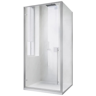 Душова кабіна без піддону Koer SR SC08-90x90x200-TR-01 прозоре скло Easy Clean 6мм, хром (KR5371)