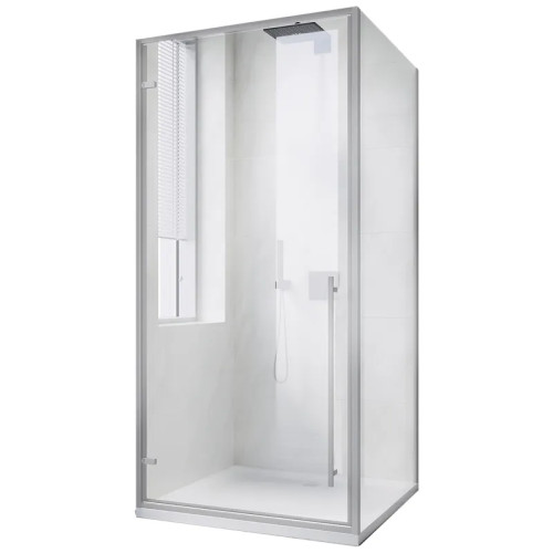 Душова кабіна без піддону Koer SR SC08-90x90x200-TR-01 прозоре скло Easy Clean 6мм, хром (KR5371)