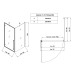 Душова кабіна без піддону Koer SR SC08-90x90x200-TR-01 прозоре скло Easy Clean 6мм, хром (KR5371)