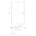 Дверь в нишу Koer SR SD01-120x200-TR-07 прозрачное стекло Easy Clean 8мм, графит (KR5378)