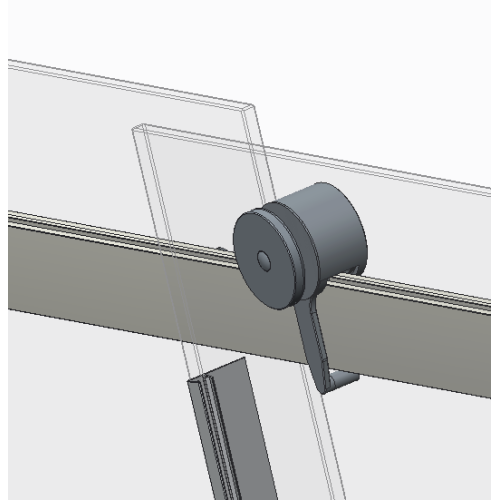 Дверь в нишу Koer SR SD01-120x200-TR-07 прозрачное стекло Easy Clean 8мм, графит (KR5378)