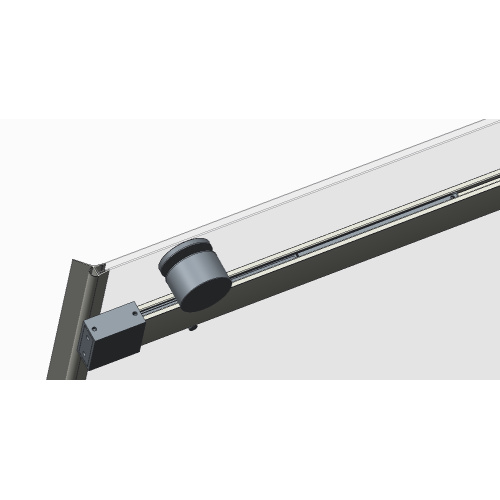 Дверь в нишу Koer SR SD01-120x200-TR-07 прозрачное стекло Easy Clean 8мм, графит (KR5378)