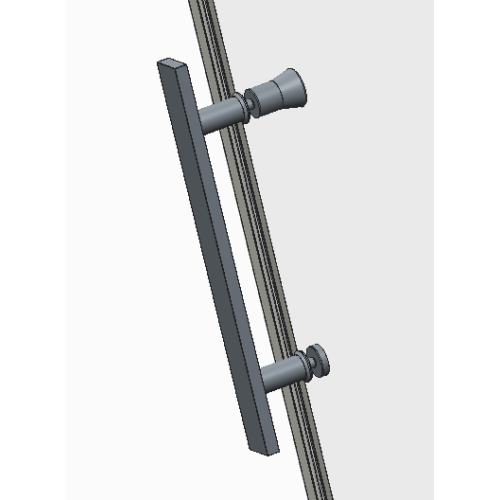 Дверь в нишу Koer SR SD01-120x200-TR-02 прозрачное стекло Easy Clean 8мм, никель (KR5379)