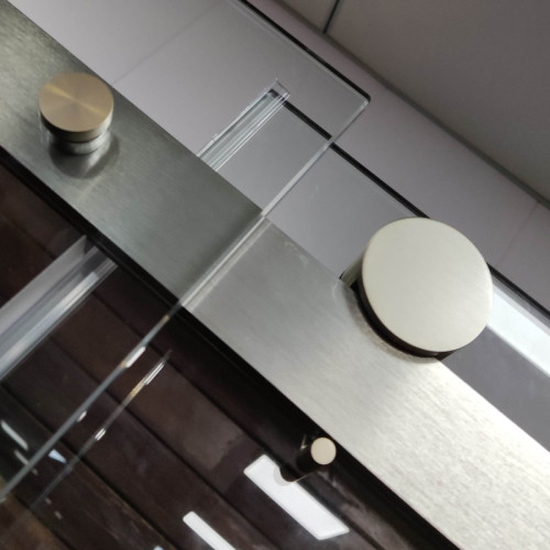 Дверь в нишу Koer SR SD01-120x200-TR-02 прозрачное стекло Easy Clean 8мм, никель (KR5379)