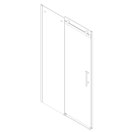 Двері в нішу Koer SR SD01-140x200-TR-01 прозоре скло Easy Clean 8мм, хром (KR5380)