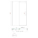 Двері в нішу Koer SR SD01-140x200-TR-01 прозоре скло Easy Clean 8мм, хром (KR5380)