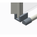 Двері в нішу Koer SR SD01-140x200-TR-01 прозоре скло Easy Clean 8мм, хром (KR5380)