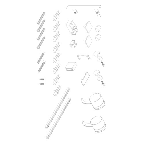 Двері в нішу Koer SR SD01-140x200-TR-01 прозоре скло Easy Clean 8мм, хром (KR5380)
