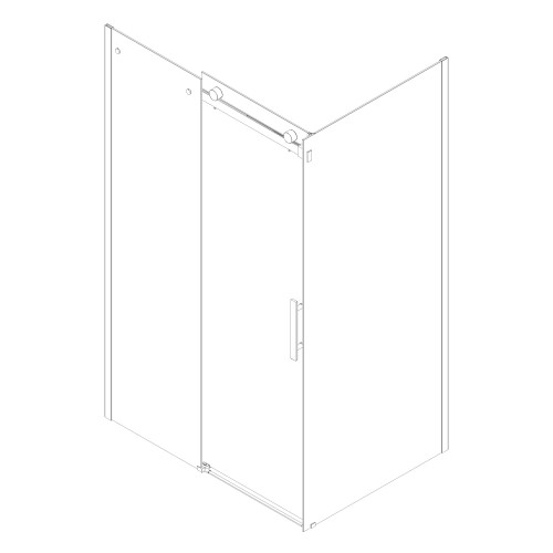 Бічна стінка для кабіни Koer SR SW01-90x200-TR-01 прозоре скло Easy Clean 8мм, хром (KR5381)