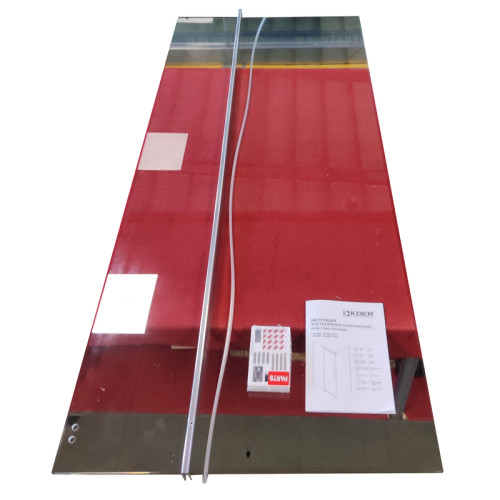 Бічна стінка для кабіни Koer SR SW01-90x200-TR-01 прозоре скло Easy Clean 8мм, хром (KR5381)