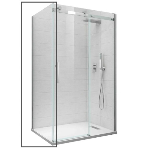 Бічна стінка для кабіни Koer SR SW01-90x200-TR-07 прозоре скло Easy Clean 8мм, графіт (KR5382)