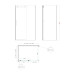 Бічна стінка для кабіни Koer SR SW01-90x200-TR-07 прозоре скло Easy Clean 8мм, графіт (KR5382)