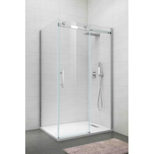Бічна стінка для кабіни Koer SR SW01-90x200-TR-07 прозоре скло Easy Clean 8мм, графіт (KR5382)