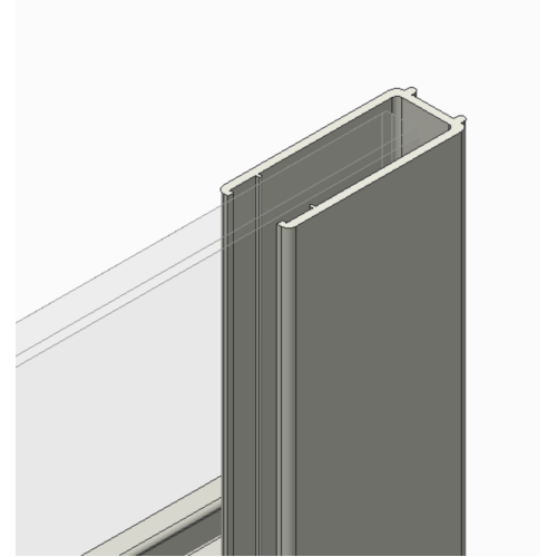 Бічна стінка для кабіни Koer SR SW01-90x200-TR-07 прозоре скло Easy Clean 8мм, графіт (KR5382)