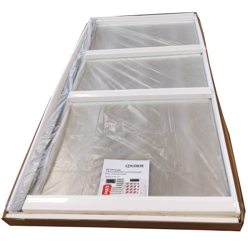 Бічна стінка для кабіни Koer SR SW01-90x200-TR-07 прозоре скло Easy Clean 8мм, графіт (KR5382)